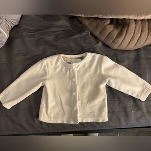 Burberry White Baby Cardigan